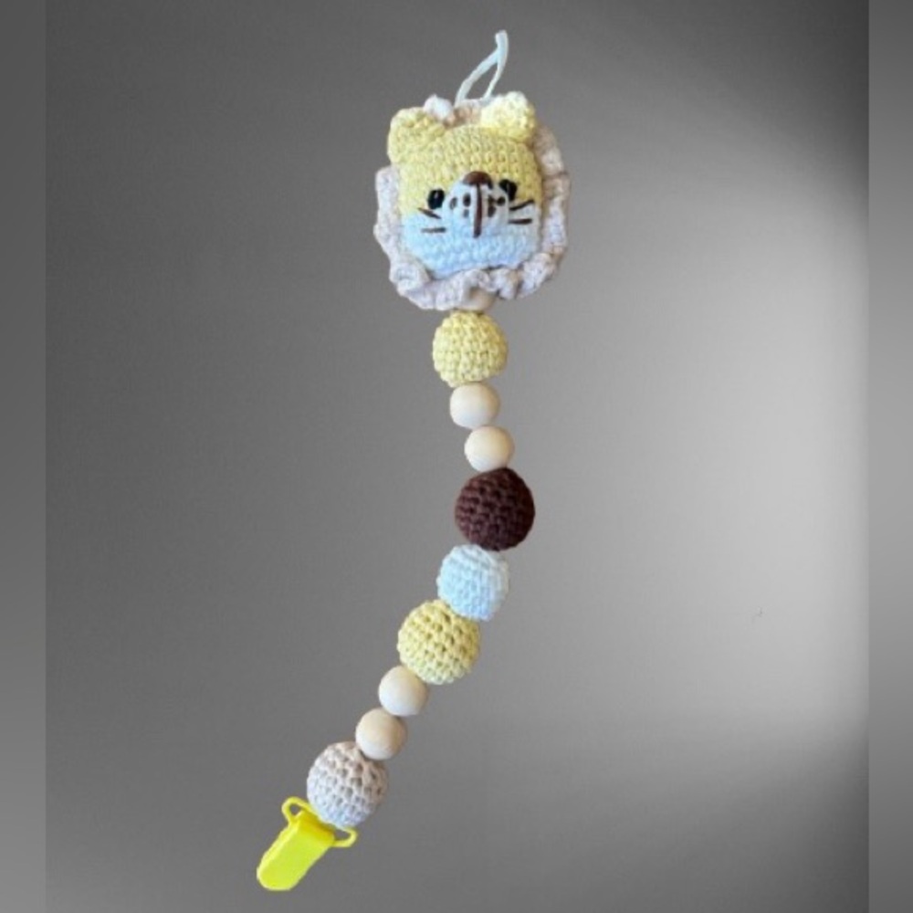 Lion Baby Pacifier Holder/Stroller Toy